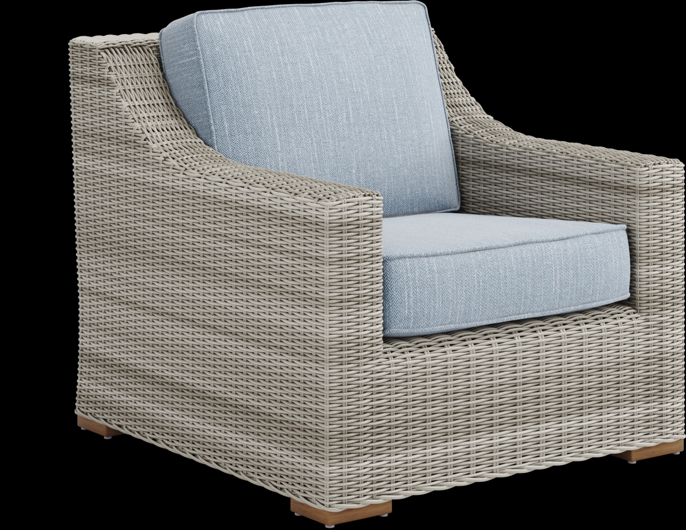 Patmos Gray Outdoor Chair with Steel Cushion - Thumbnail - Image 1