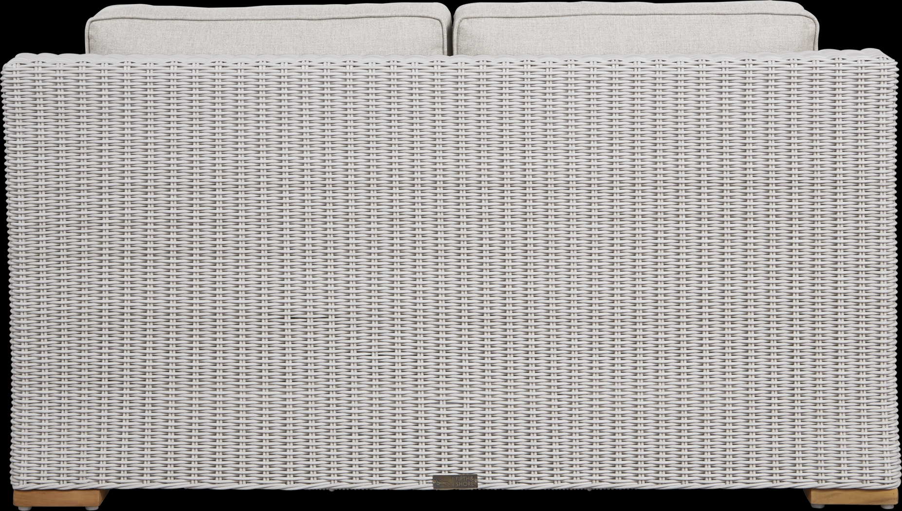 Patmos Gray Outdoor Loveseat with Linen Cushions - Thumbnail - Image 3