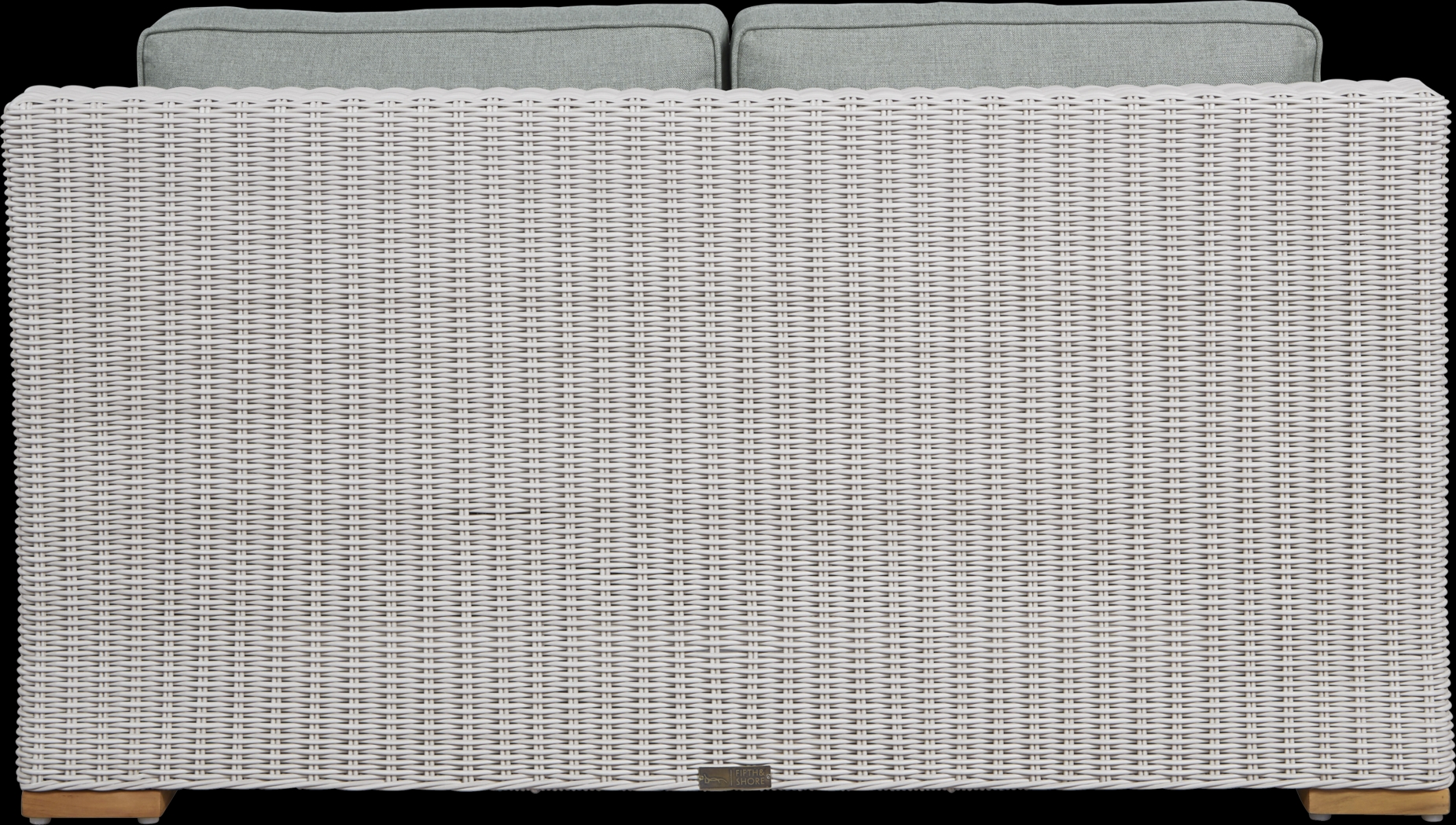 Patmos Gray Outdoor Loveseat with Moss Cushions - Thumbnail - Image 3