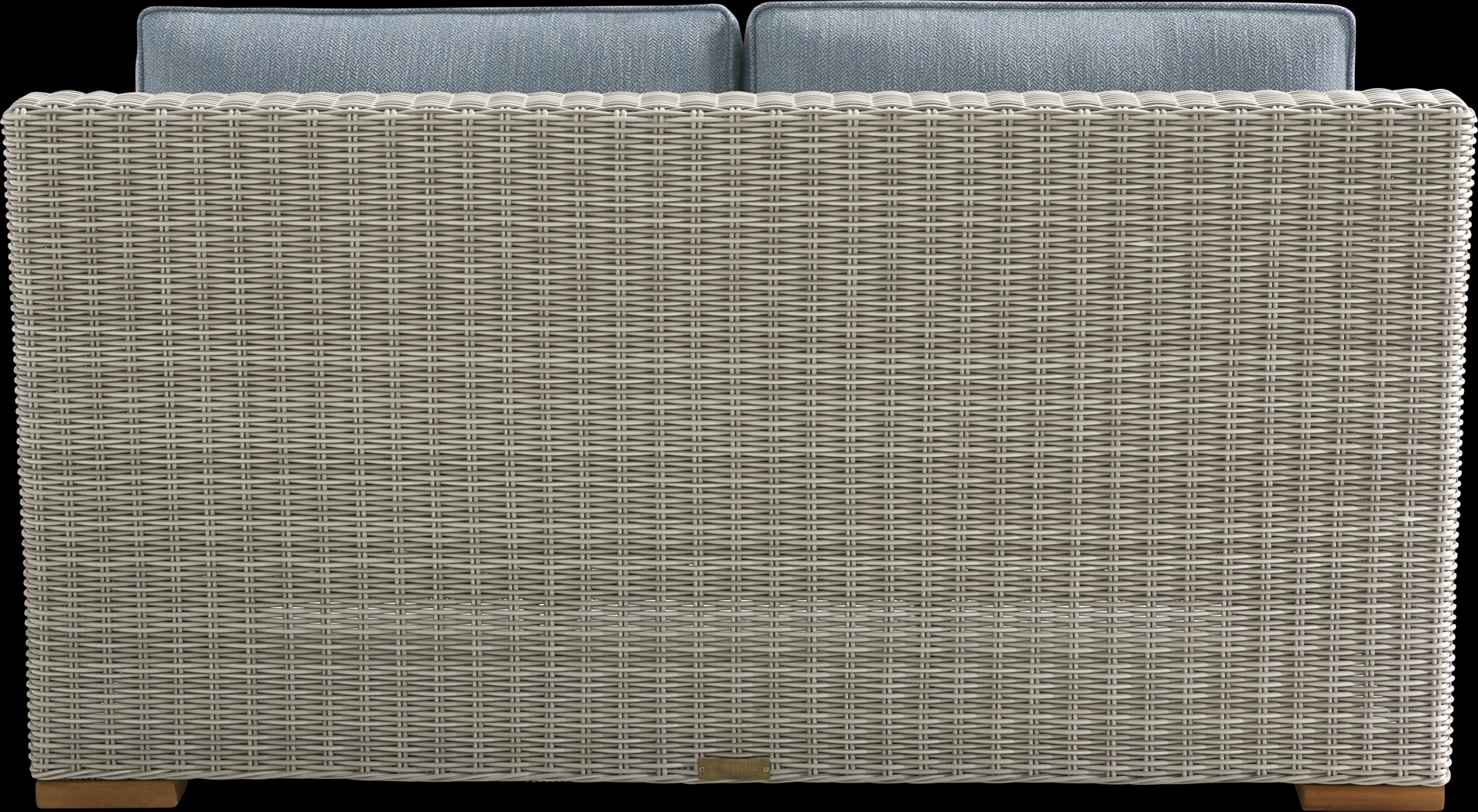 Patmos Gray 4 Pc Outdoor Loveseat Seating Set with Steel Cushions - Thumbnail - Image 4