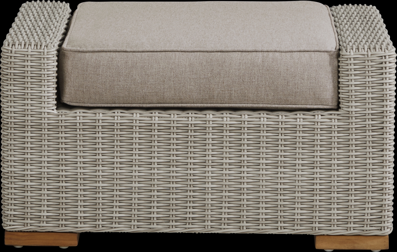 Patmos Gray Outdoor Ottoman with Mushroom Cushion - Thumbnail - Image 2
