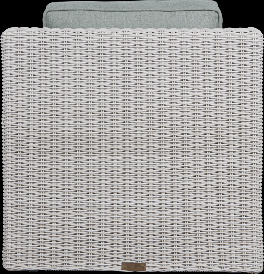 Patmos Gray Outdoor Rocker Chair with Moss Cushions - Thumbnail - Image 2