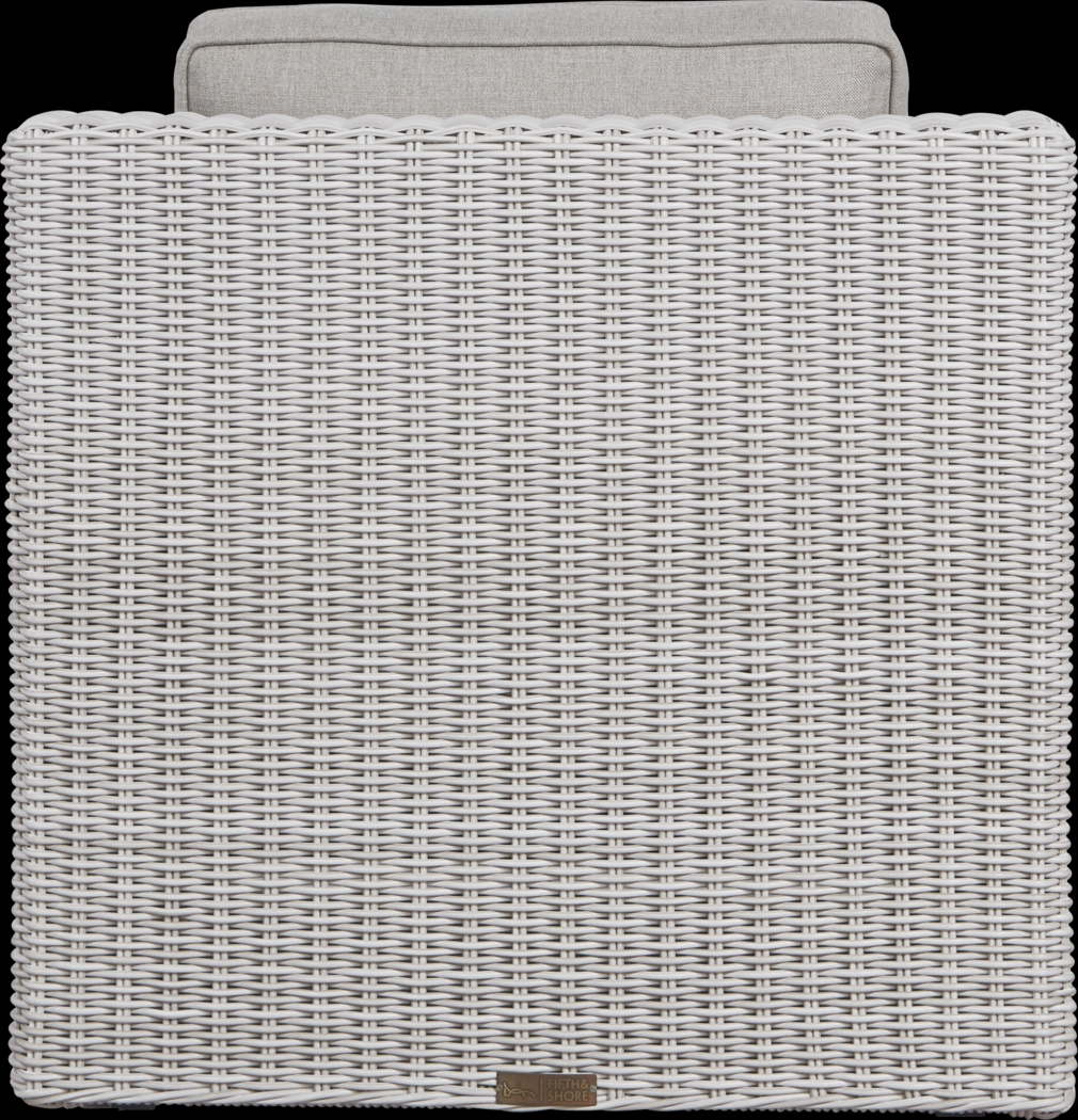 Patmos Gray Outdoor Rocker Chair with Mushroom Cushions - Thumbnail - Image 2