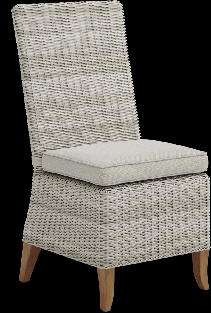 Patmos Tan 6 Pc 78 in. Rectangle Outdoor Dining Set With Linen Cushions - Thumbnail - Image 8