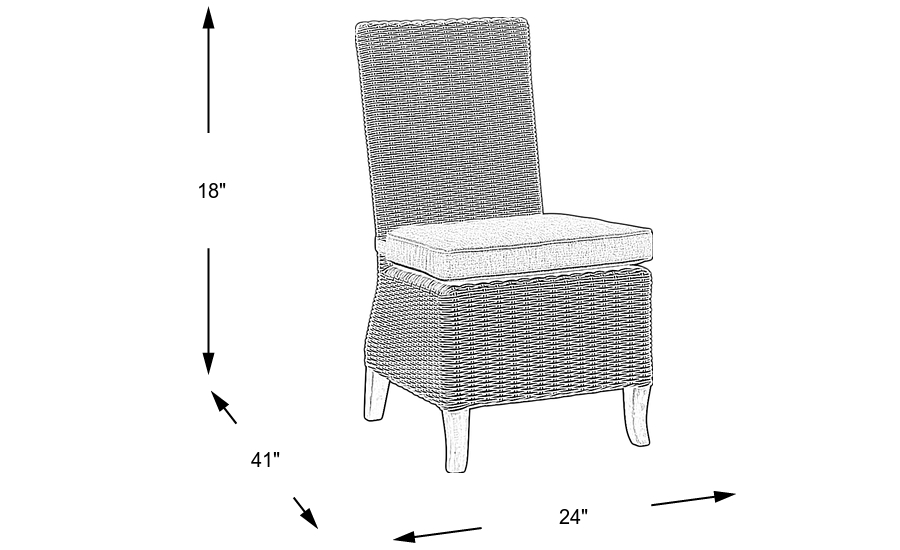 Dimension Image. Please refer to the Dimension Tab on this page for dimension details.