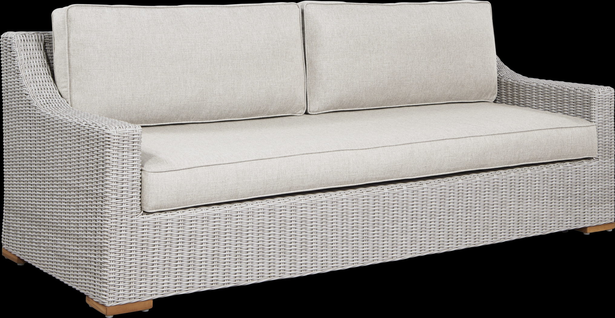 Patmos Gray Outdoor Sofa with Linen Cushions - Thumbnail - Image 3