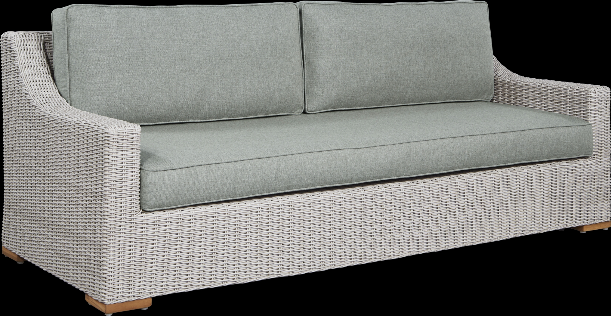 Patmos Gray 6 Pc Outdoor Seating Set with Moss Cushions - Thumbnail - Image 3