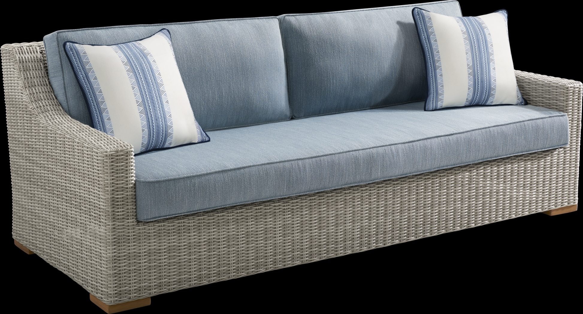 Patmos Gray 4 Pc Outdoor Seating Set with Steel Cushions - Thumbnail - Image 3