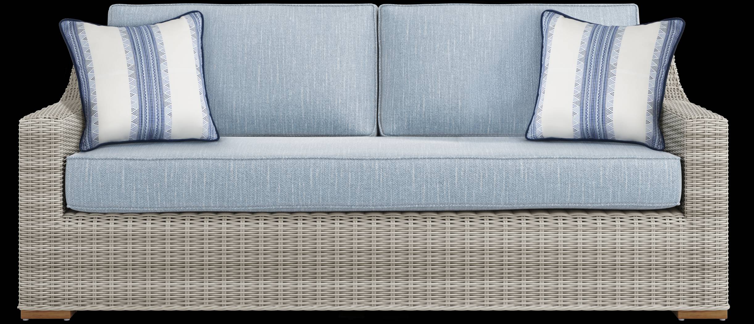 Patmos Gray 4 Pc Outdoor Seating Set with Steel Cushions - Thumbnail - Image 2