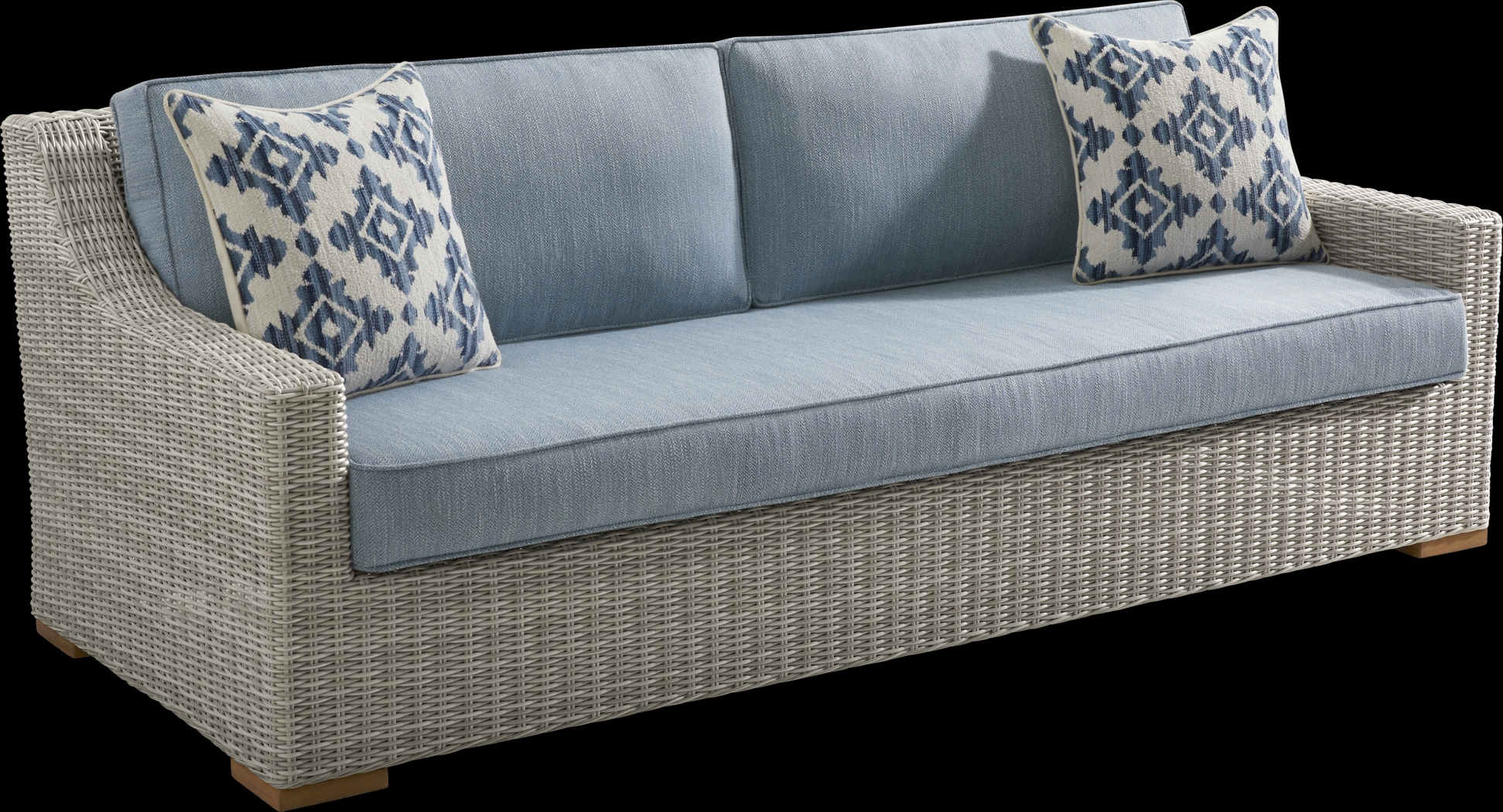 Patmos Gray Outdoor Sofa with Steel Cushions - Thumbnail - Image 2