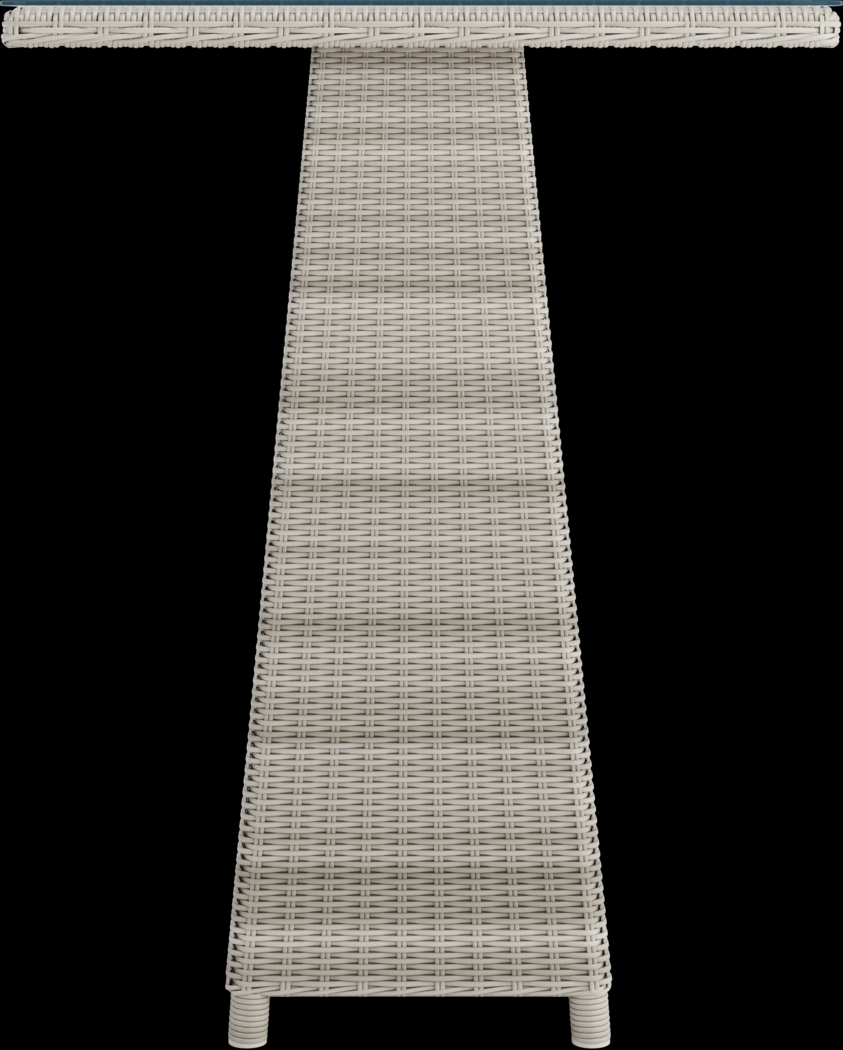 Patmos Gray Wicker 36 in. Square Outdoor Bar Table - Thumbnail - Image 4