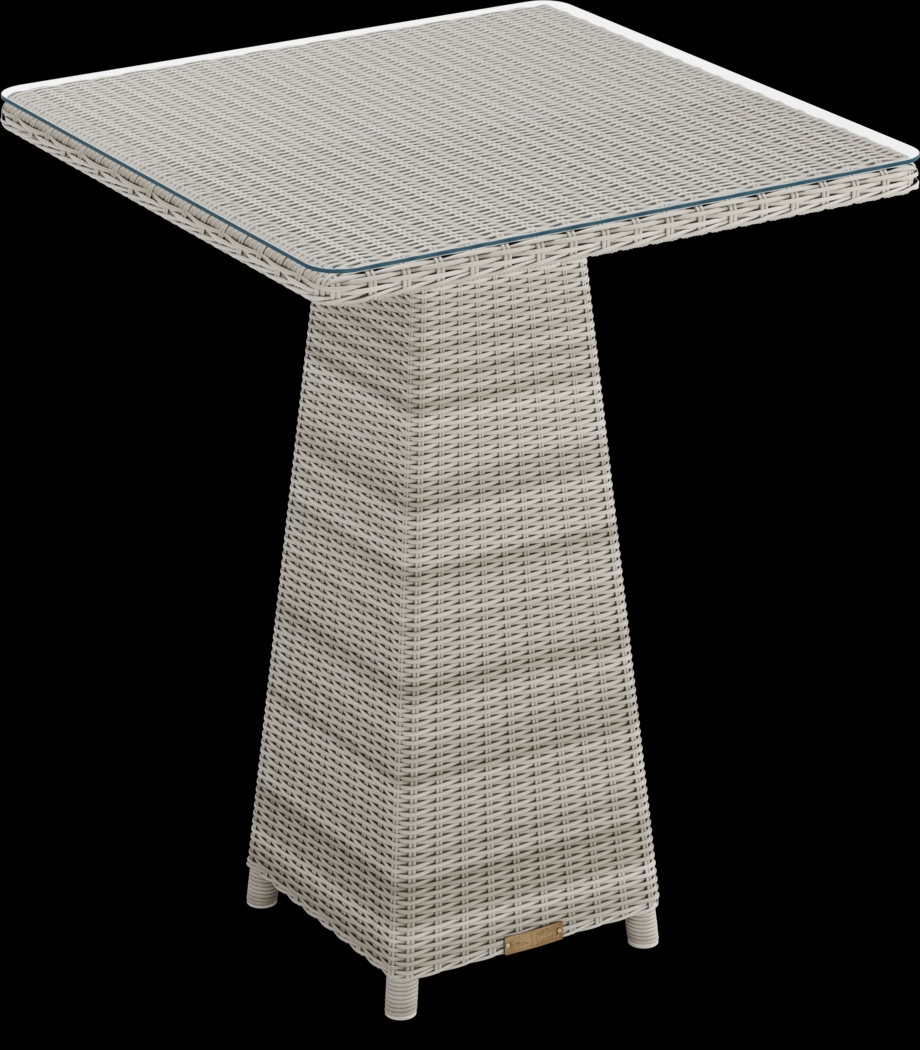 Patmos Gray Wicker 3 Pc 36 in. Square Bar Height Outdoor Dining Set - Thumbnail - Image 5