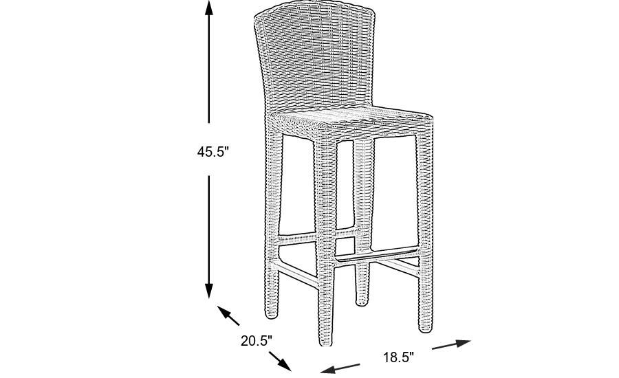 Dimension Image. Please refer to the Dimension Tab on this page for dimension details.