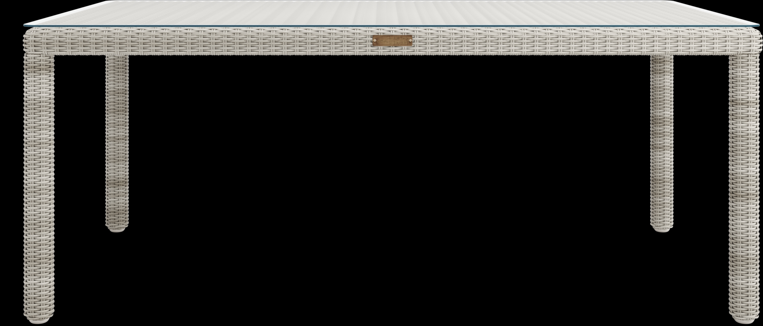 Patmos Gray Wicker Rectangle Outdoor Dining Table - Thumbnail - Image 3