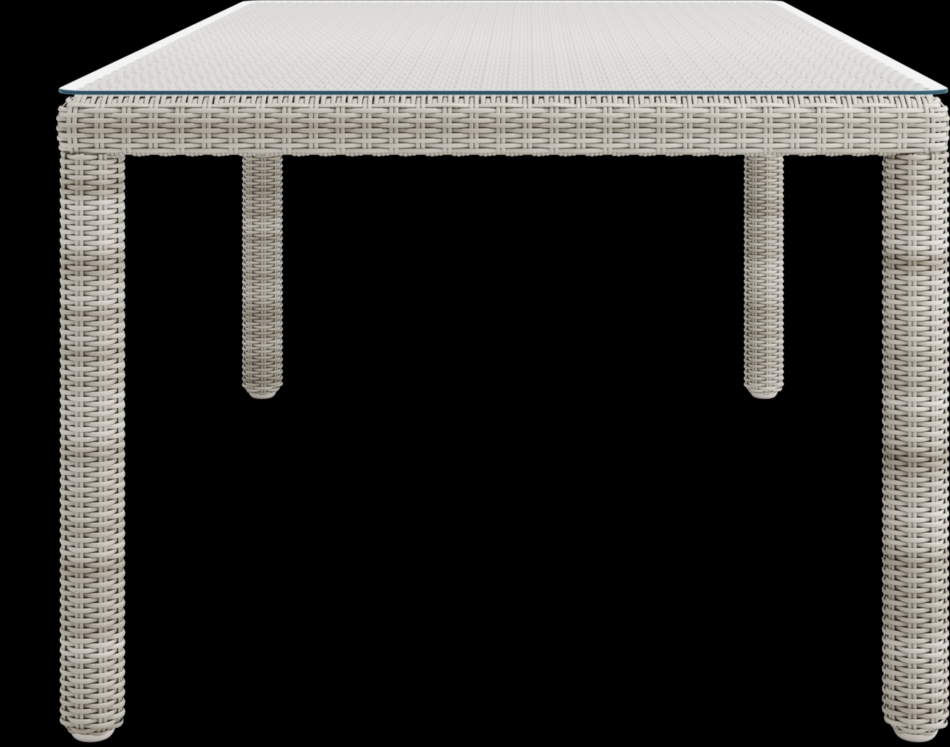 Patmos Gray Wicker Rectangle Outdoor Dining Table - Thumbnail - Image 4
