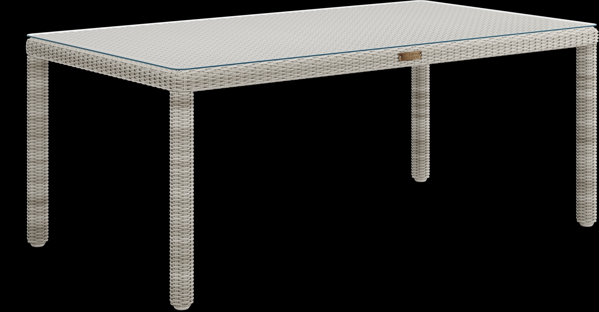 Patmos Gray Wicker Rectangle Outdoor Dining Table - Thumbnail - Image 1