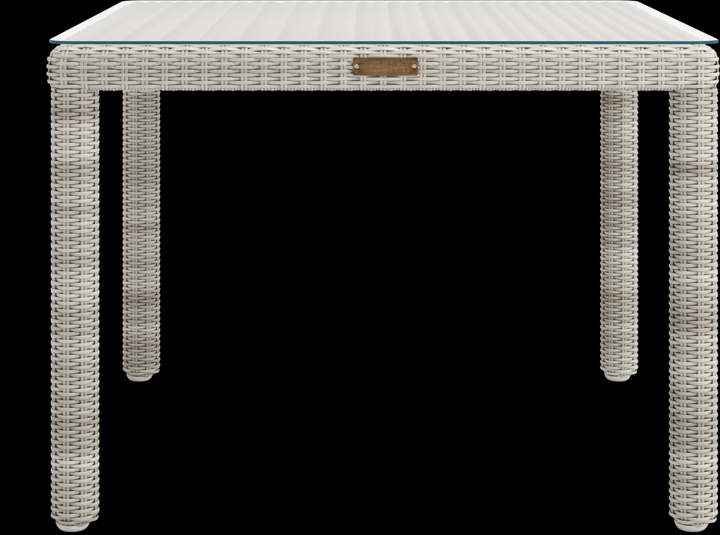 Patmos Gray Wicker Square Outdoor Dining Table - Thumbnail - Image 2