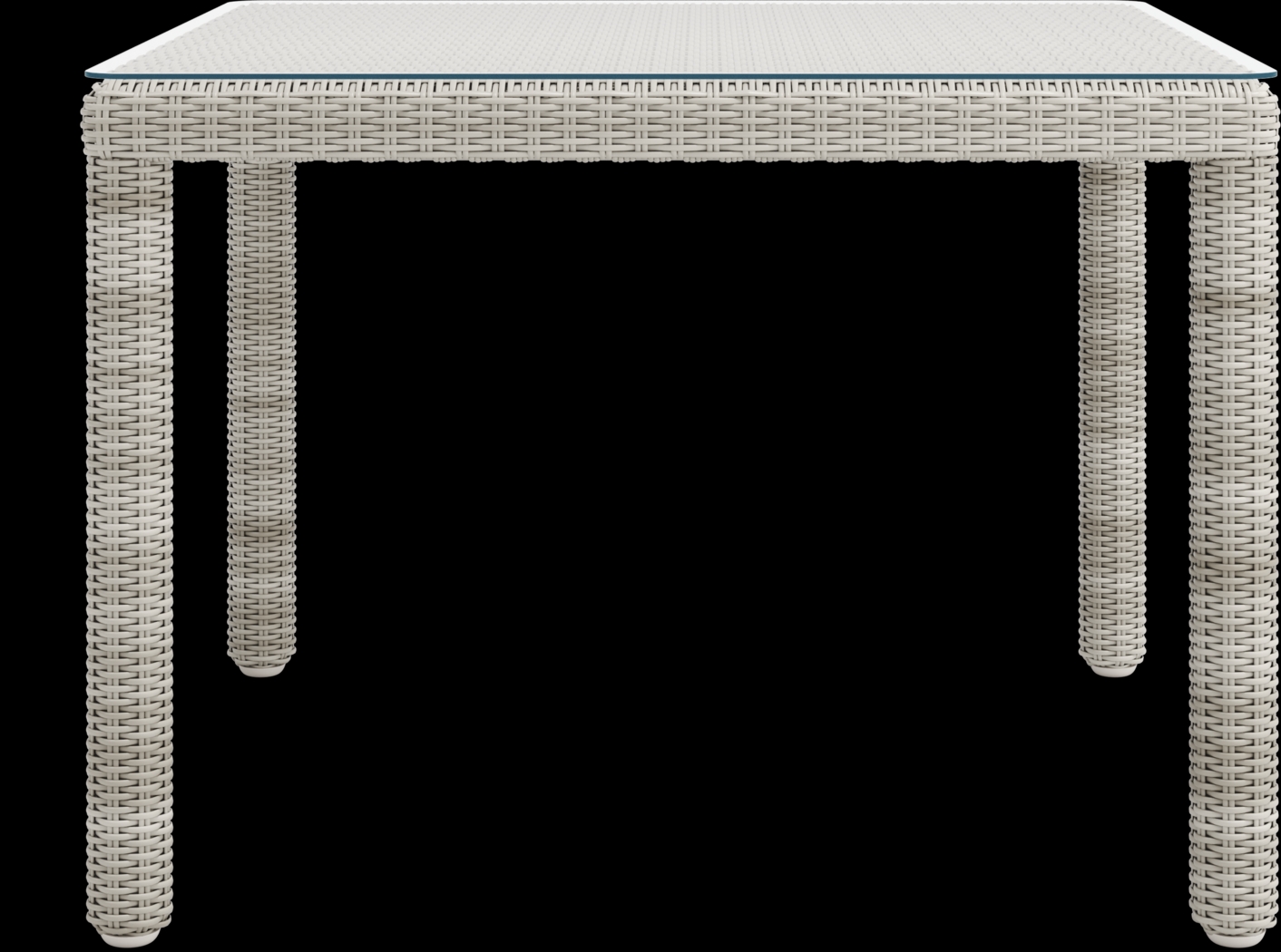 Patmos Gray Wicker Square Outdoor Dining Table - Thumbnail - Image 3