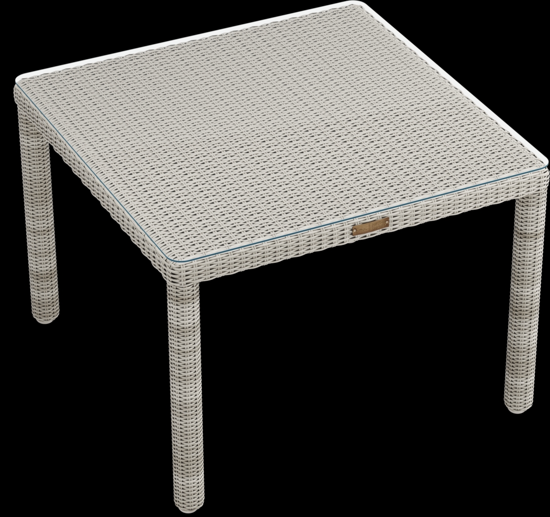 Patmos Gray Wicker Square Outdoor Dining Table - Thumbnail - Image 4