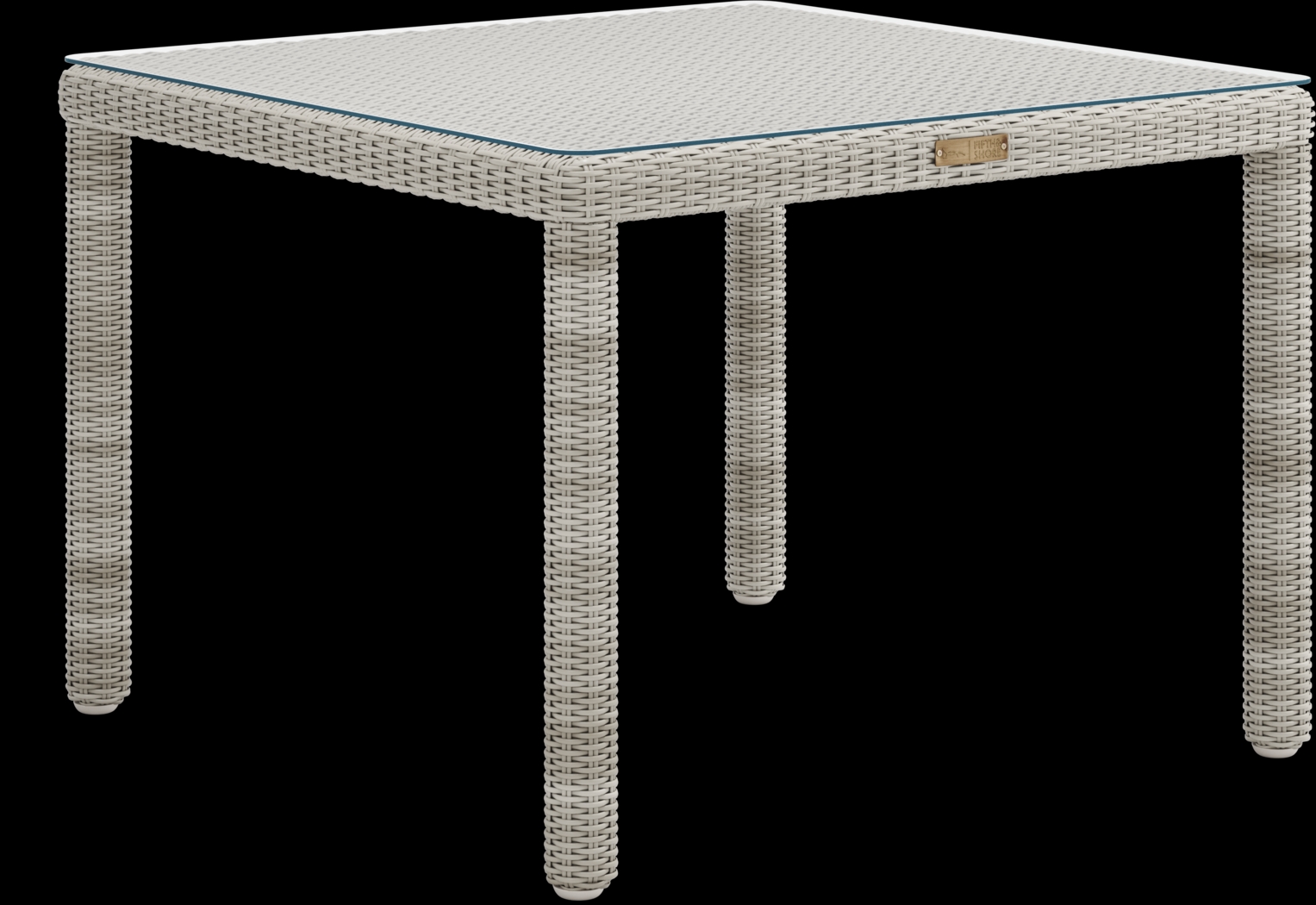 Patmos Gray Wicker Square Outdoor Dining Table - Thumbnail - Image 1