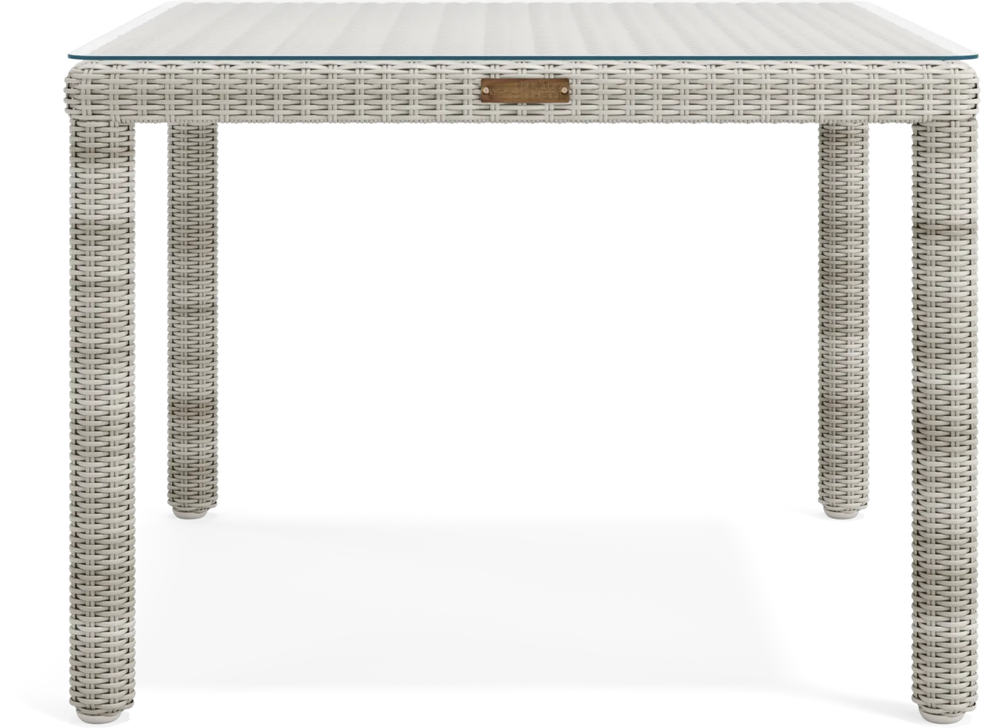 Patmos Gray Wicker Square Outdoor Dining Table - Thumbnail - Image 2