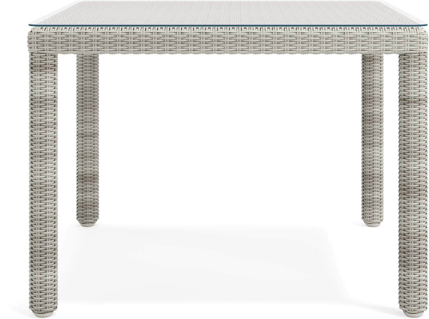 Patmos Gray Wicker Square Outdoor Dining Table - Thumbnail - Image 3