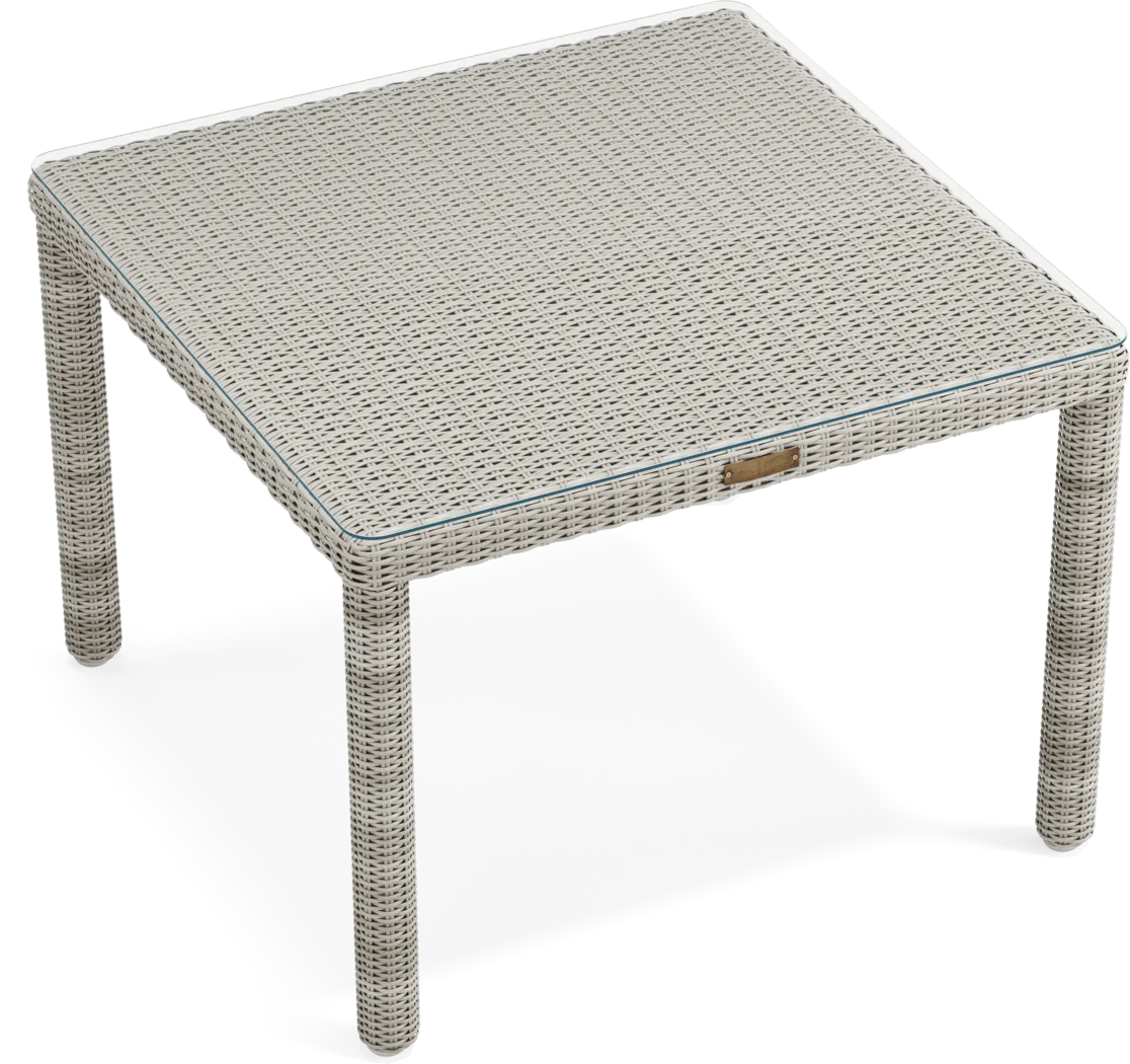 Patmos Gray Wicker Square Outdoor Dining Table - Thumbnail - Image 4