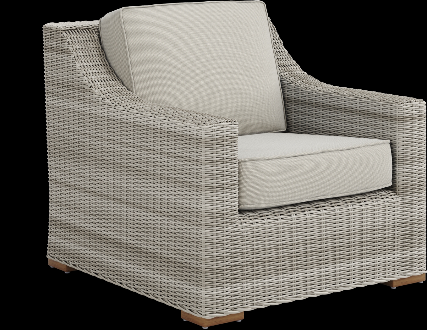 Patmos Gray 4 Pc Outdoor Sofa Seating Set with Linen Cushion - Thumbnail - Image 5