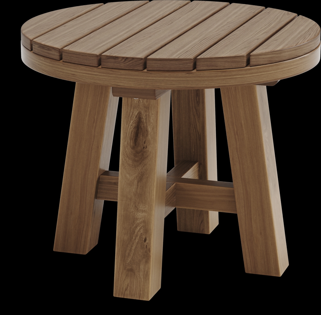 Patmos Tan Outdoor End Table - Thumbnail - Image 1