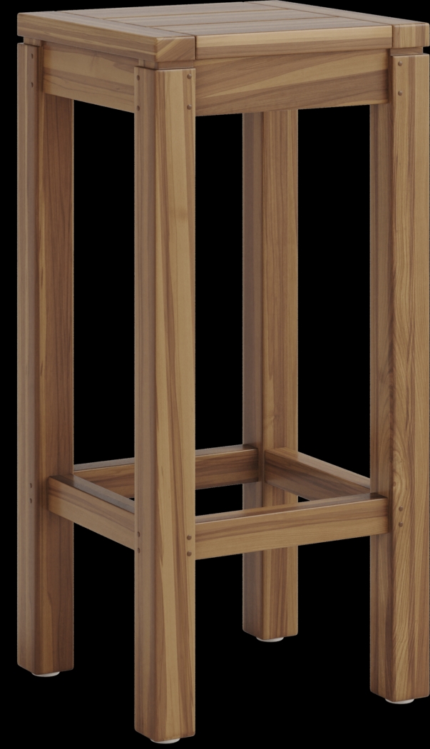 Patmos Teak Outdoor Barstool - Thumbnail - Image 1