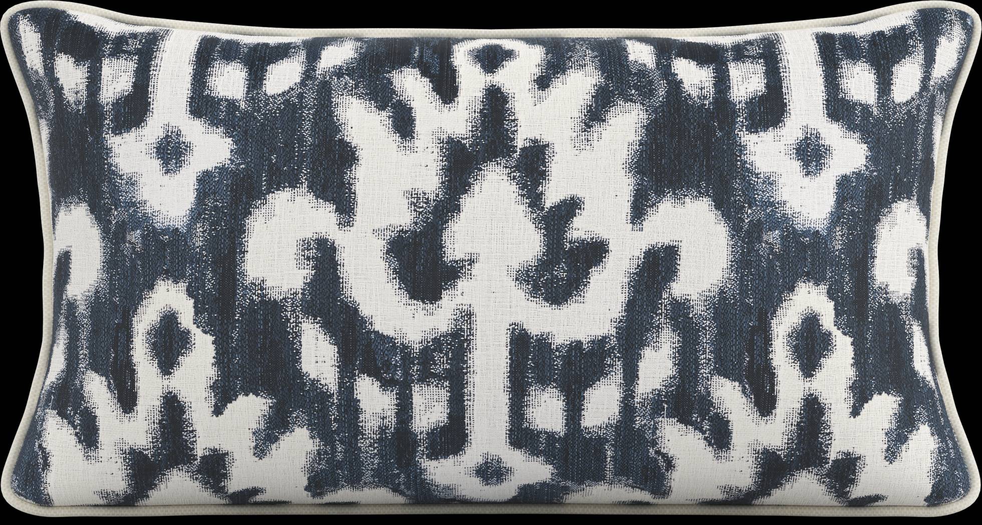 Patra Indigo Indoor/Outdoor Kidney Pillow - Thumbnail - Image 1