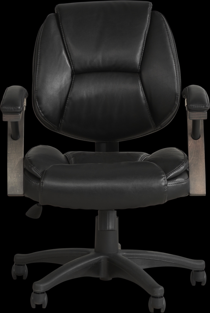 Patrick II Black Desk Chair - Thumbnail - Image 2