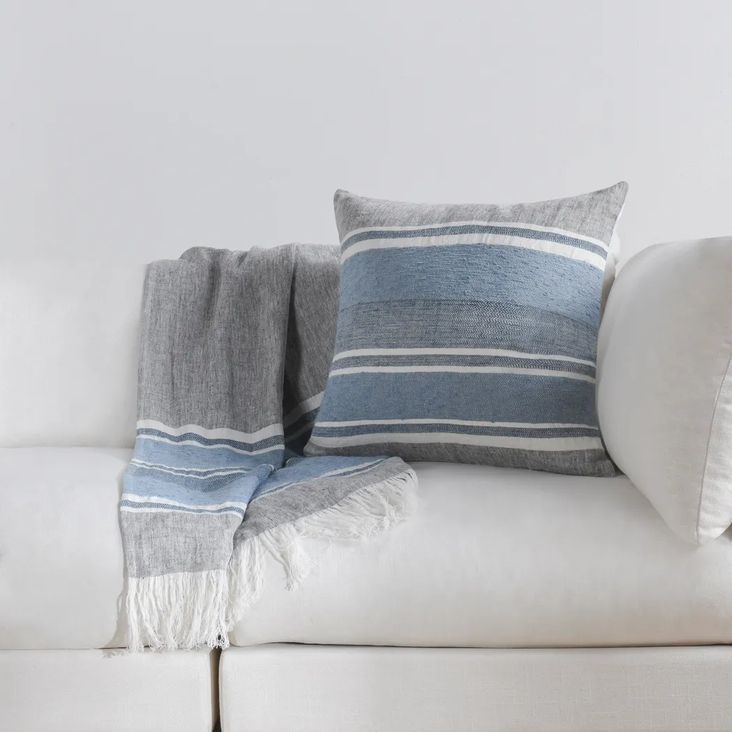 Pattison Blue Accent Pillow - Thumbnail - Image 2