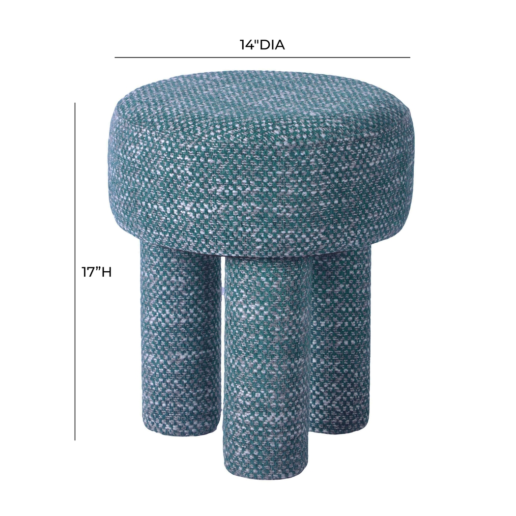 Pattyton Teal Accent Stool - Thumbnail - Image 7