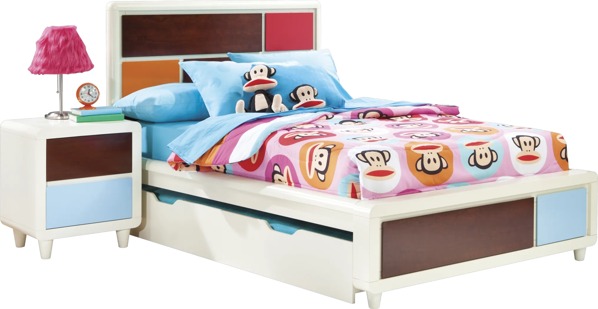 Paul Frank White 3 Pc Full Bed - Thumbnail - Image 1
