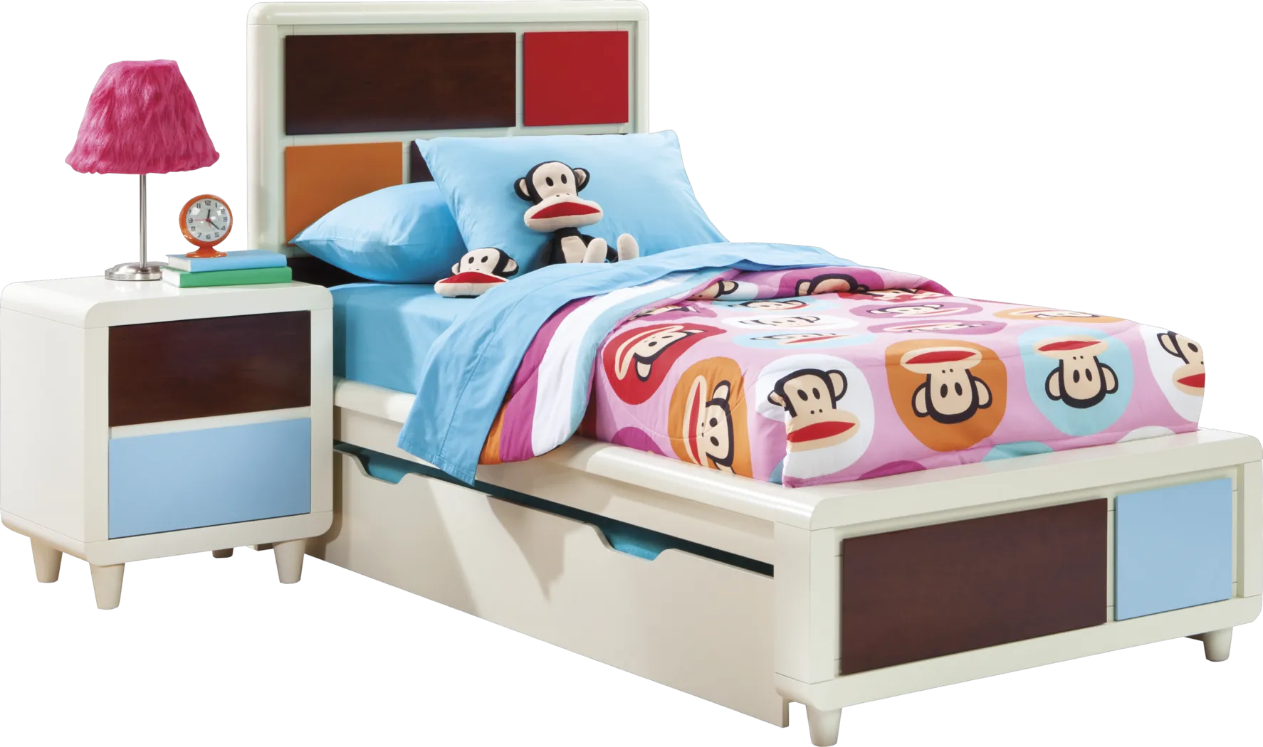 Paul Frank White 3 Pc Twin Bed - Thumbnail - Image 1