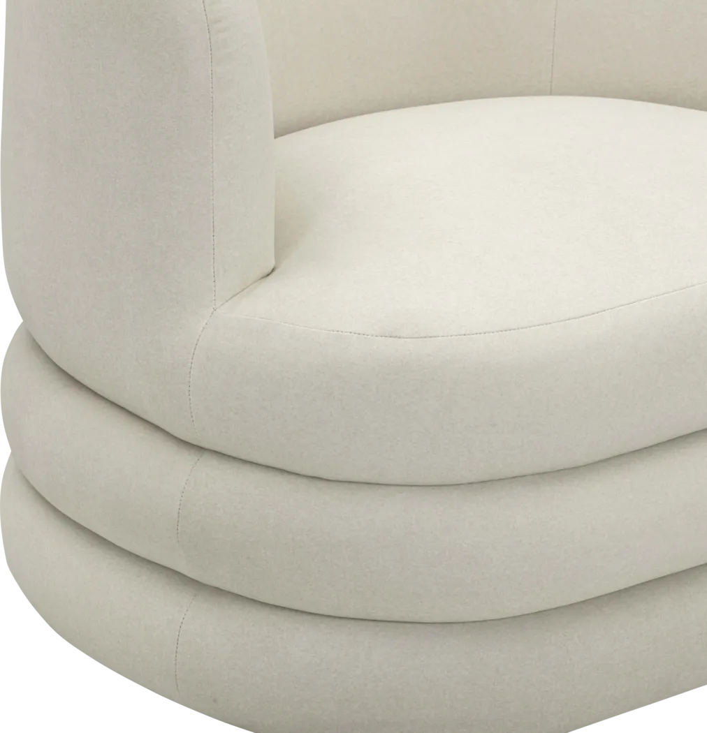 Paulo Beige Swivel Accent Chair - Thumbnail - Image 6