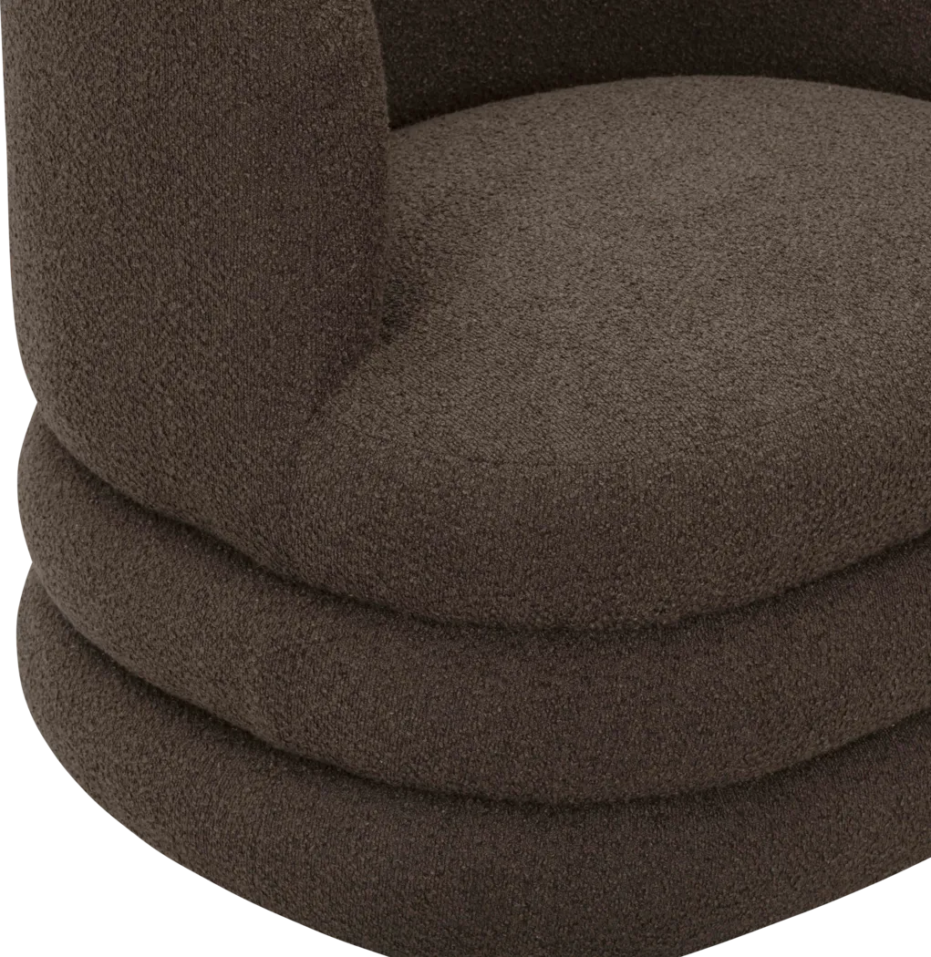 Paulo Brown Swivel Accent Chair - Thumbnail - Image 6
