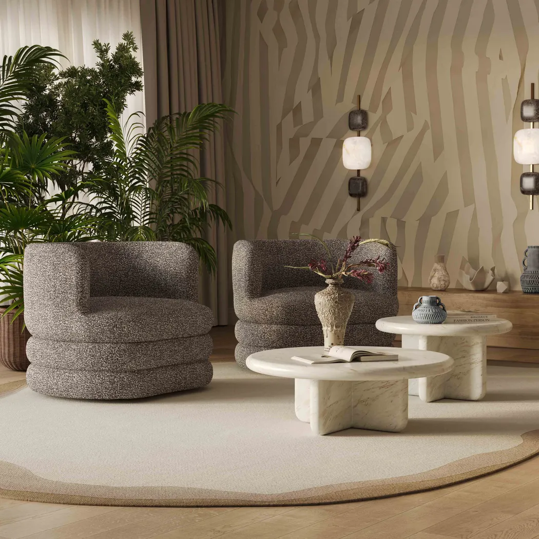 Paulo Gray Swivel Accent Chair - Thumbnail - Image 2