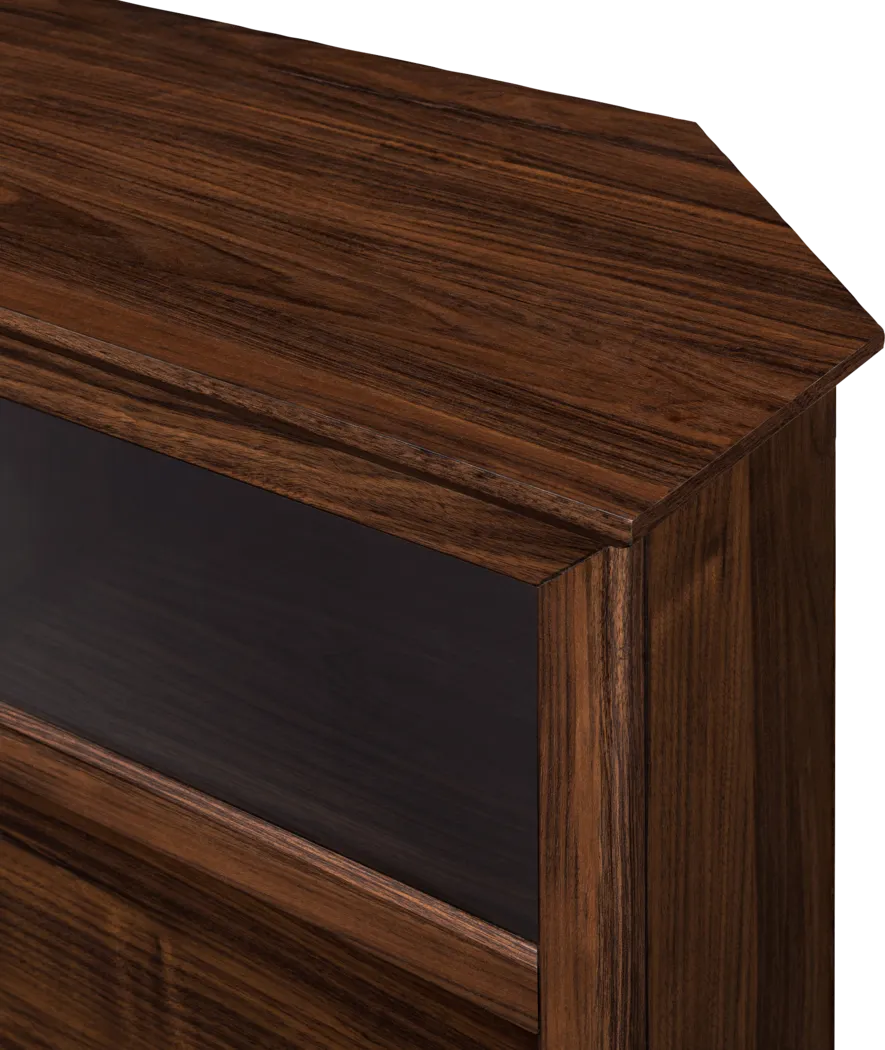 Pavona Walnut 54 in. Console, With Electric Fireplace - Thumbnail - Image 5