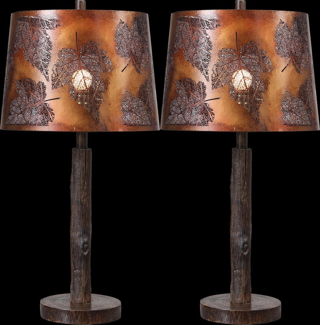 Pawnee Circle Brown Table Lamps, Set of 2 - Thumbnail - Image 1