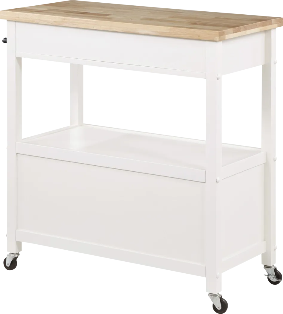 Paxt White Kitchen Cart - Thumbnail - Image 3