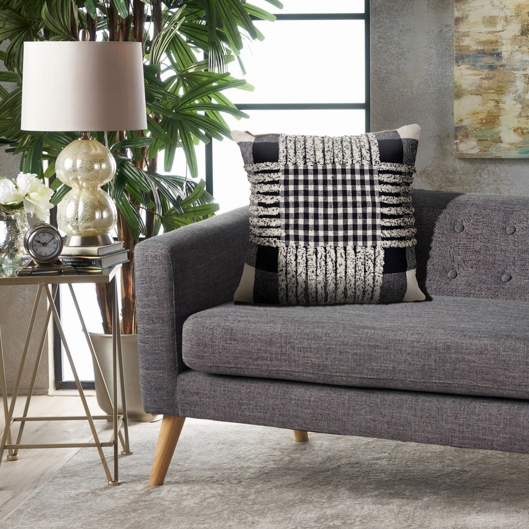 Paylina Black Throw Pillow - Thumbnail - Image 2