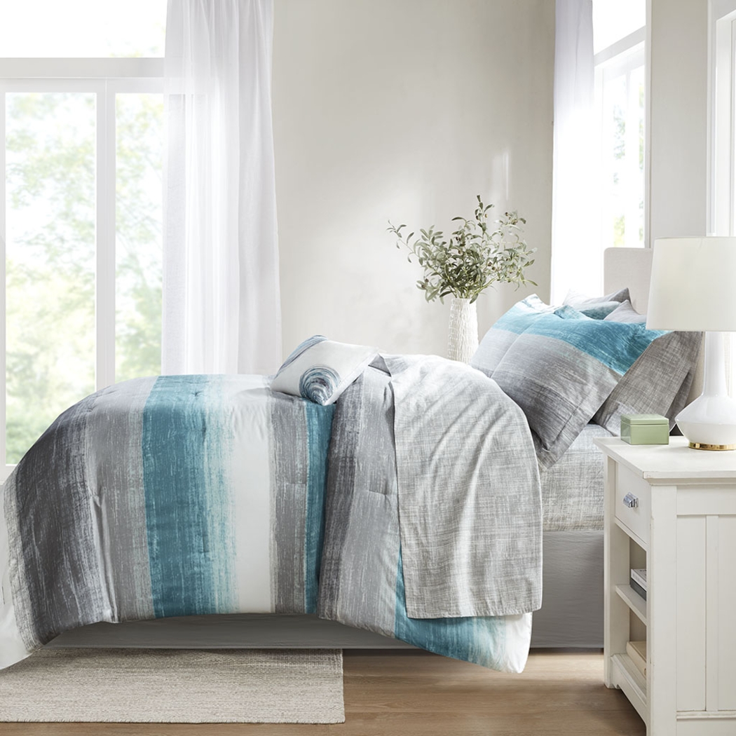 Paysee Blue Twin Comforter Set - Thumbnail - Image 19