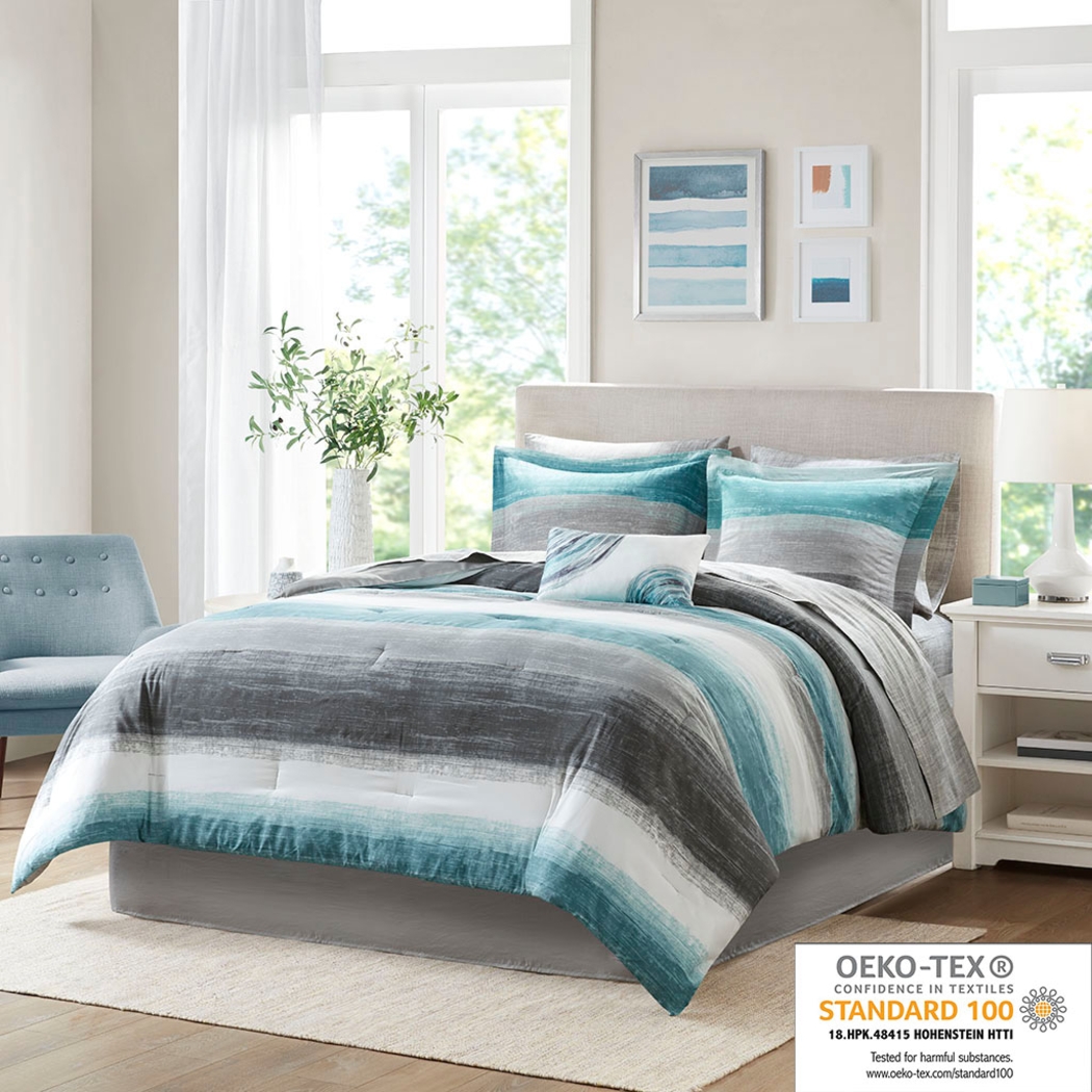 Paysee Blue Twin Comforter Set - Thumbnail - Image 20