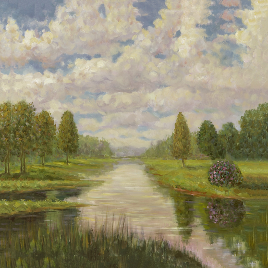 Peaceful Lake 5' Square Canvas Artwork - Thumbnail - Image 1