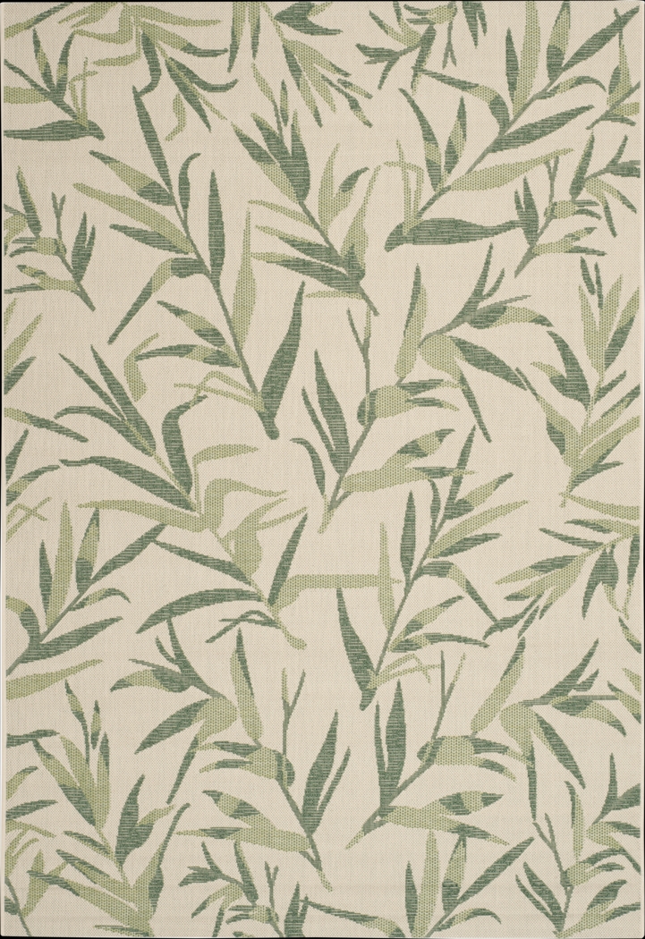 Peaceful Palms Beige 5'3 x 7'7 Indoor/Outdoor Rug - Thumbnail - Image 1