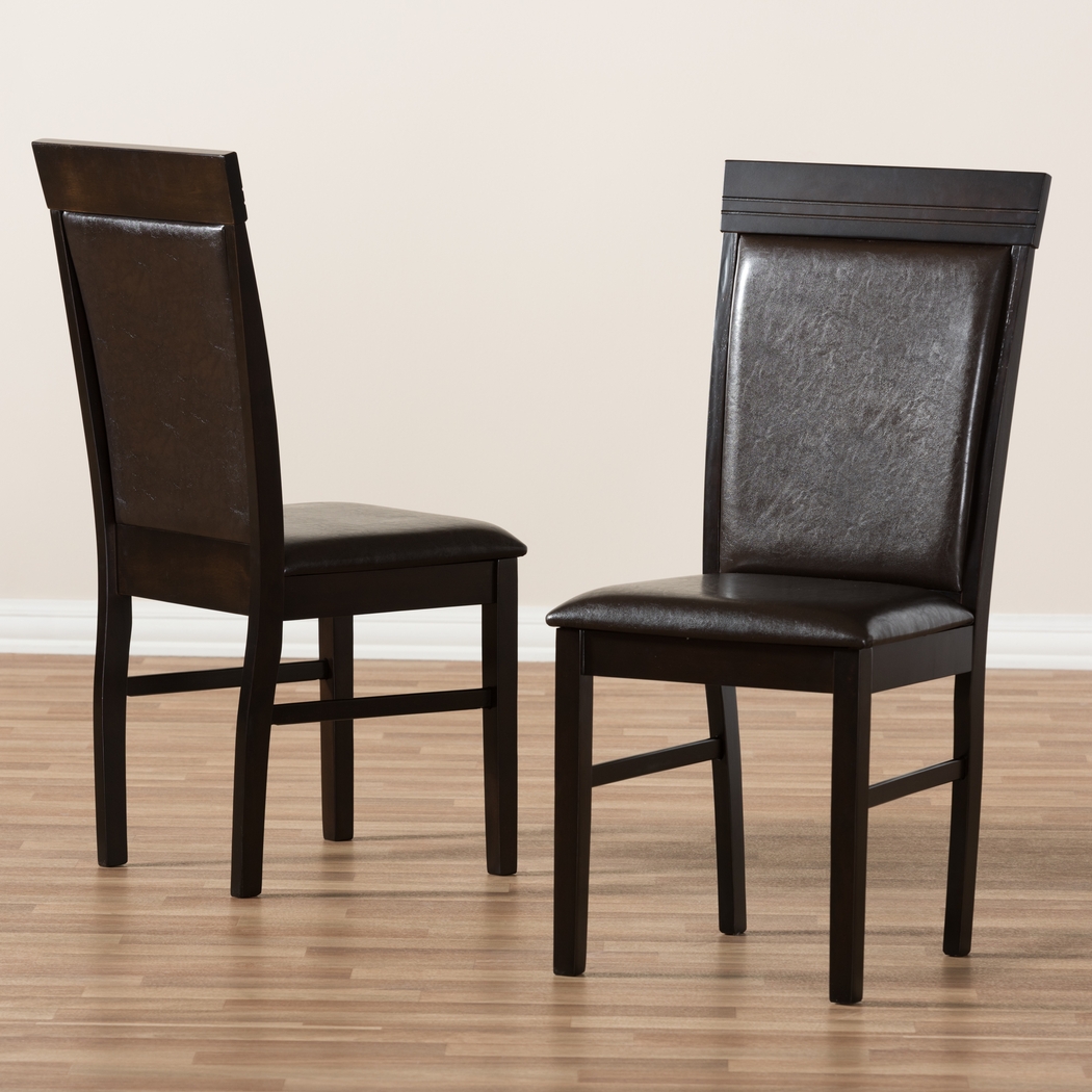 Peachcon Dark Brown Dining Chair, Set of 2 - Thumbnail - Image 2