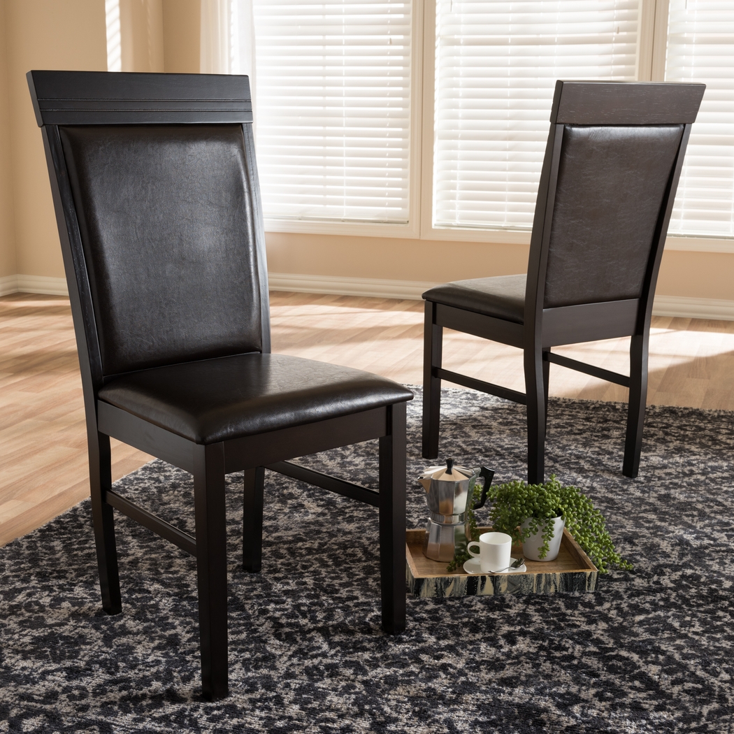 Peachcon Dark Brown Dining Chair, Set of 2 - Thumbnail - Image 3