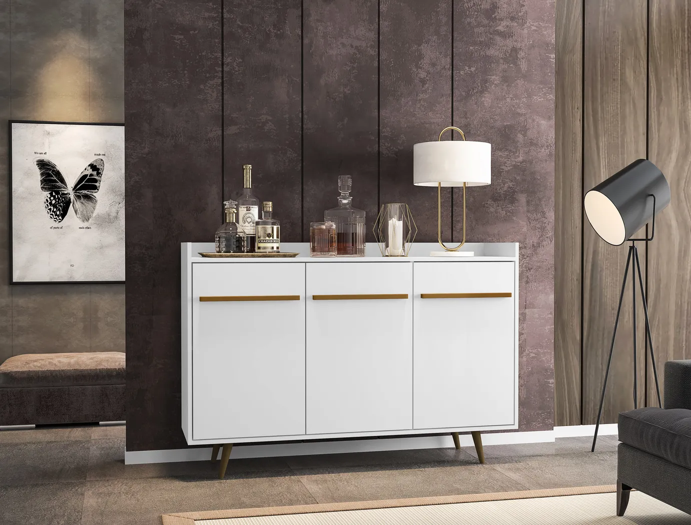 Peachtube White Sideboard - Thumbnail - Image 3